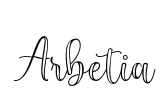 Arbetia Font Image