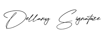 Dellany Signature Font Image