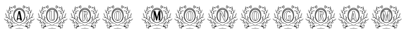 Auro Monogram Font Image