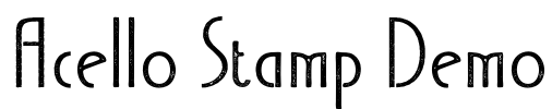 Acello Stamp Demo Font Image