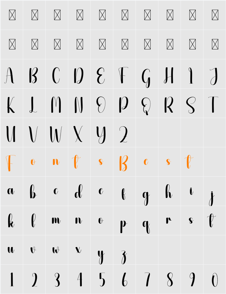 Thumbtack Character Map