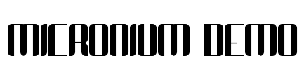 Micronium Demo Font Image