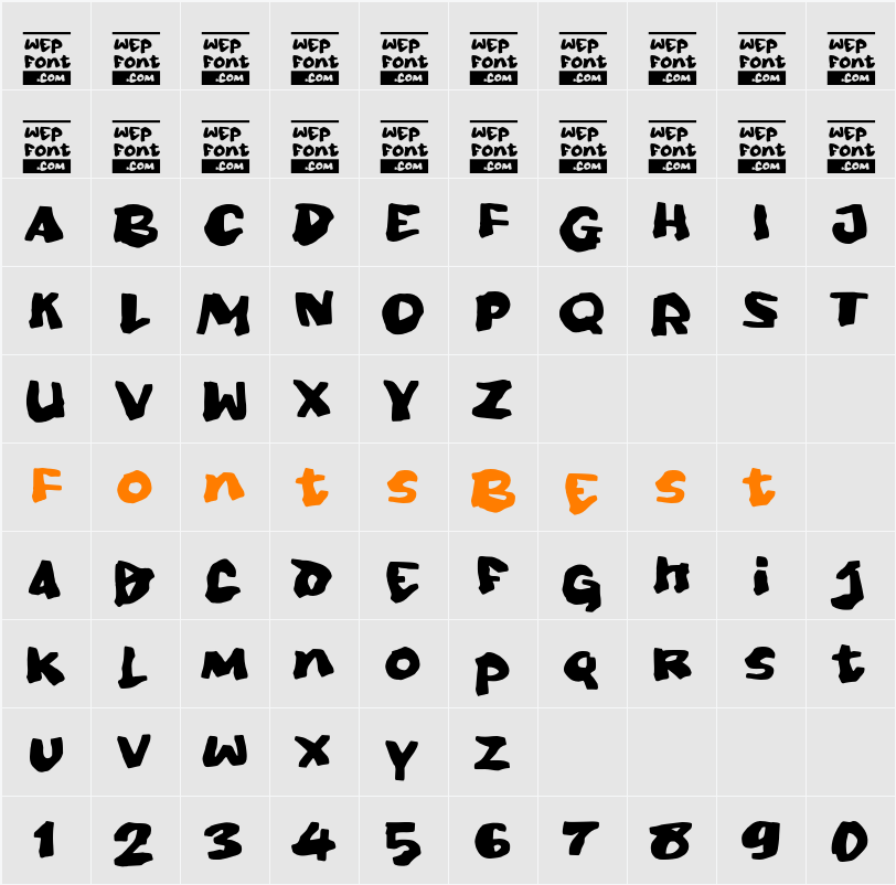 Odiyag Character Map