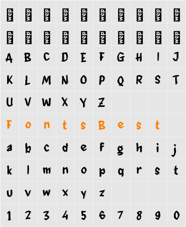 g Gerbong Character Map