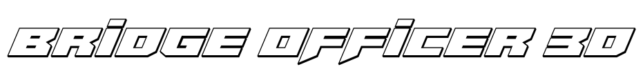 Bridge OFFicer 3D Font Image