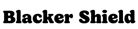 Blacker Shield Font Image