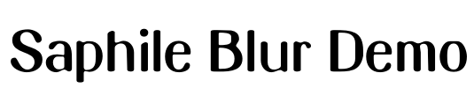Saphile Blur Demo Font Image