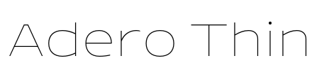 Adero Thin Font Image