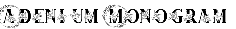 Adenium Monogram Font Image