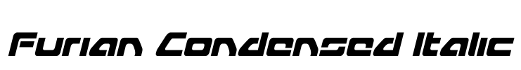 Furian Condensed Italic Font Image