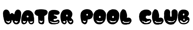 Water Pool Club Font Image