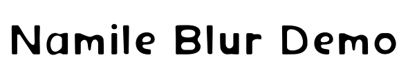 Namile Blur Demo Font Image
