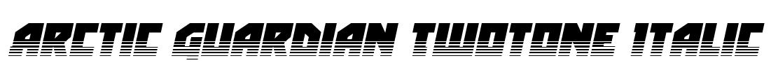 Arctic Guardian Twotone Italic Font Image