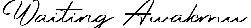 Waiting Awakmu Font Image