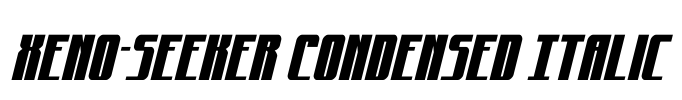 Xeno-Seeker Condensed Italic Font Image