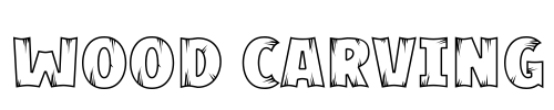 Wood Carving Font Image