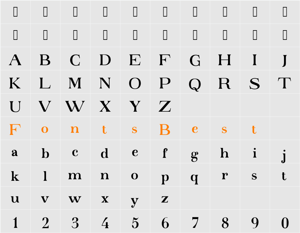 ZENSEO Character Map