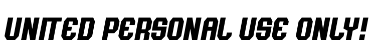 United PERSONAL USE ONLY! Font Image
