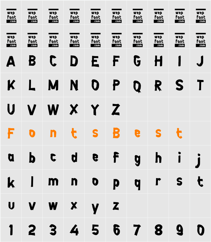Oayues Character Map