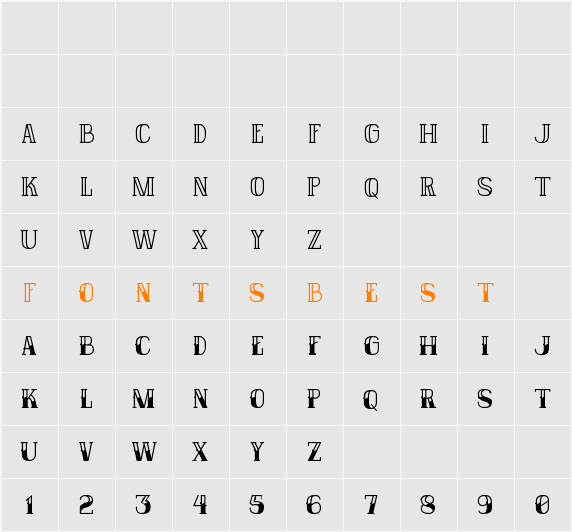 Serif Ink Sailor Character Map