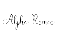 Alpha Romeo Font Image