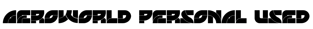 Aeroworld Personal Used Font Image
