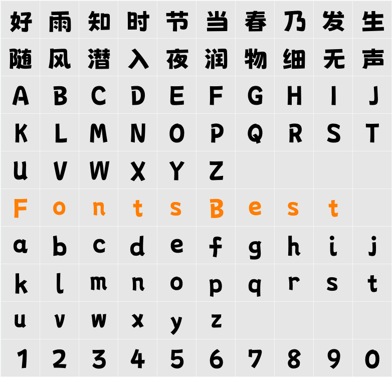 荆南波波黑 Character Map