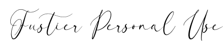 Fustier Personal Use Font Image