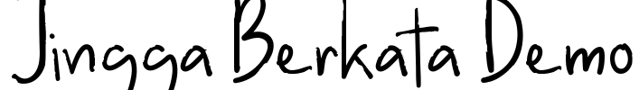 Jingga Berkata Demo Font Image
