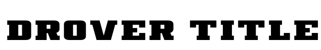 Drover Title Font Image