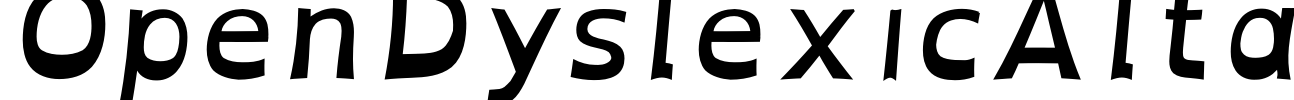 OpenDyslexicAlta Font Image