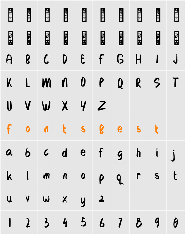 Didakisa Personal Use Character Map