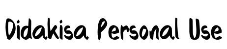 Didakisa Personal Use Font Image