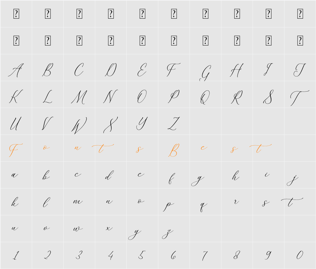 Whitley Pattrycia Character Map