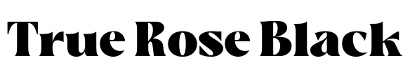 True Rose Black Font Image
