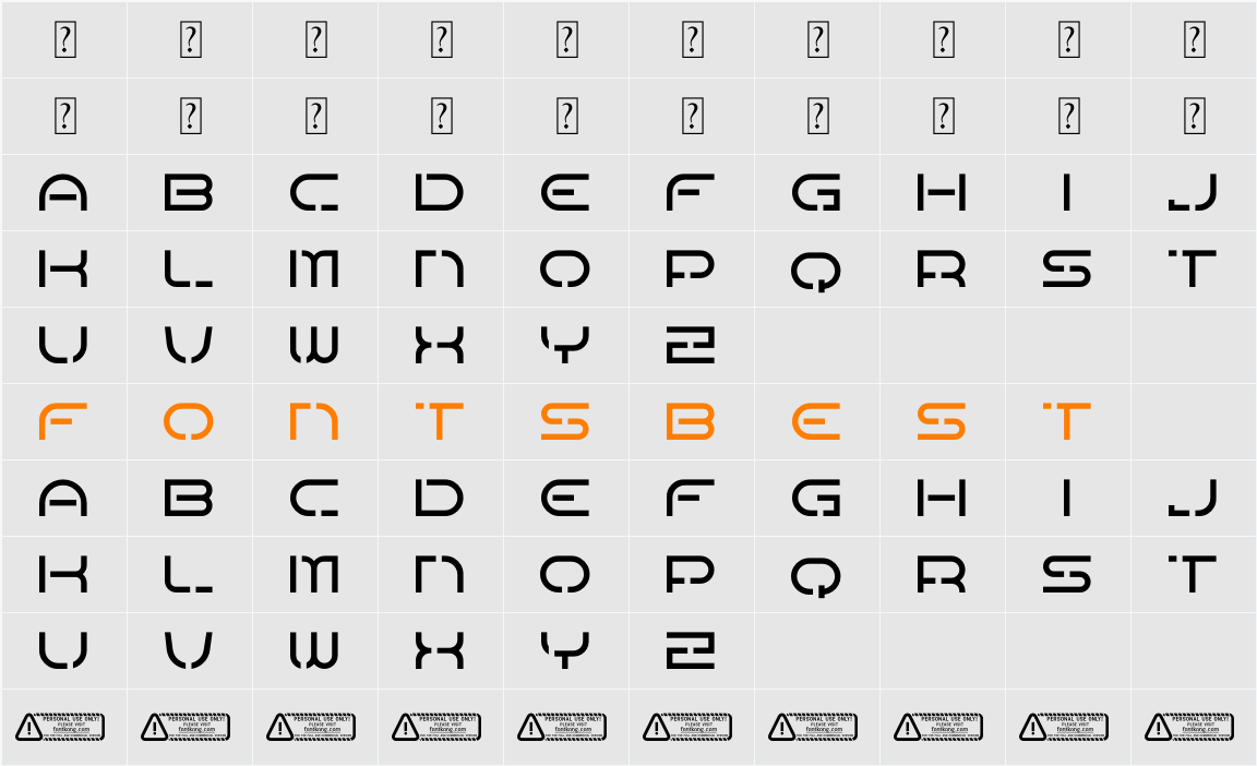 Nexion PERSONAL USE ONLY! Character Map
