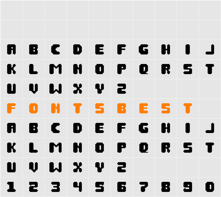 Shape Bit Character Map