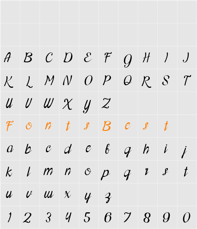Cheltine Character Map