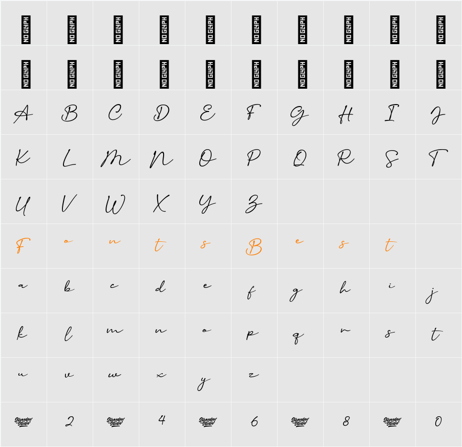 Heaven & Faith Script Character Map