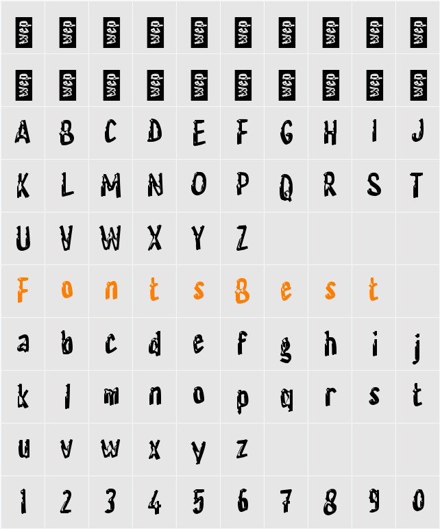 h Hama Character Map