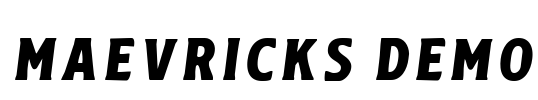 Maevricks Demo Font Image