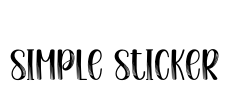 Simple Sticker Font Image