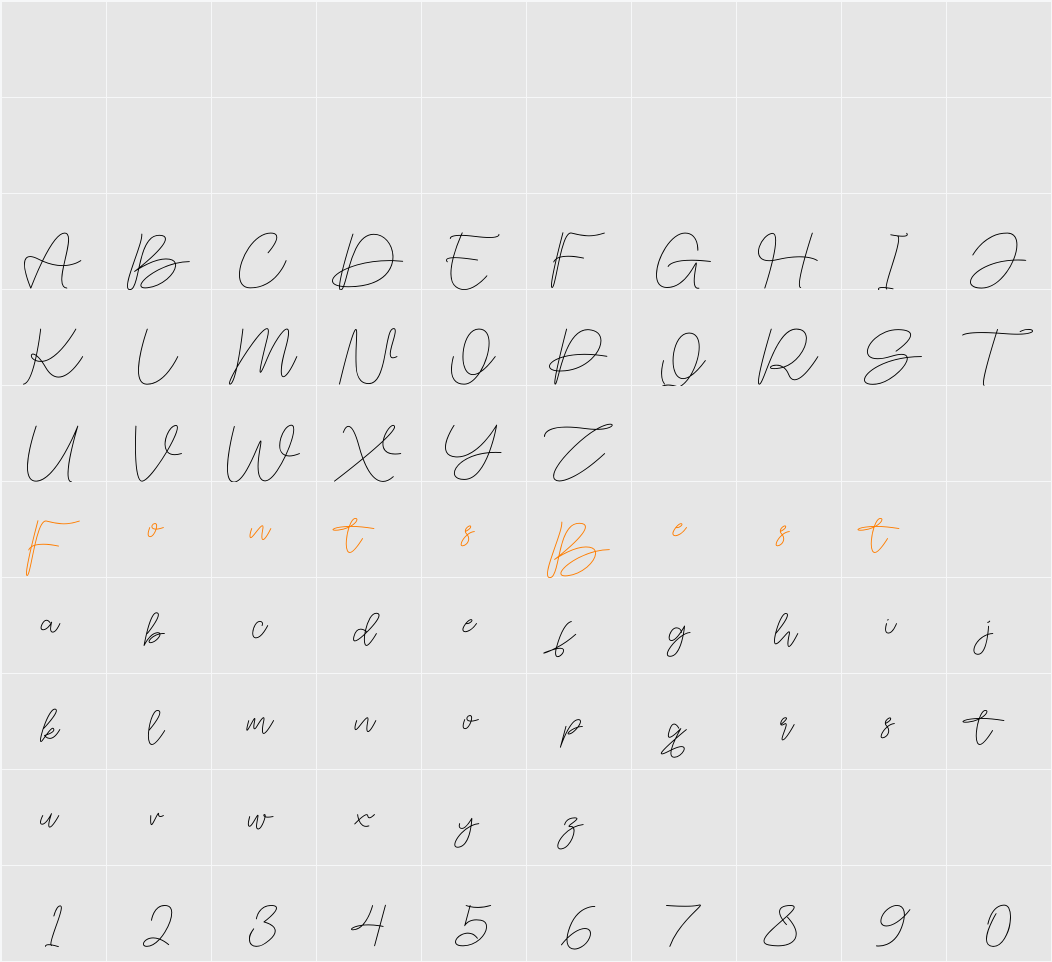 Malinavsky Character Map