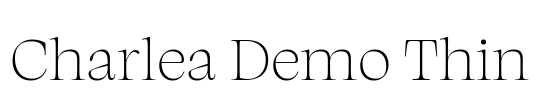 Charlea Demo Thin Font Image
