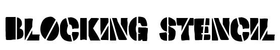 Blocking Stencil Font Image