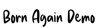 Born Again Demo Font Image