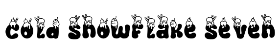 Cold Snowflake Seven Font Image