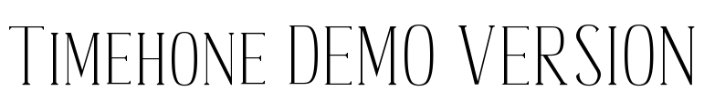 Timehone DEMO VERSION Font Image