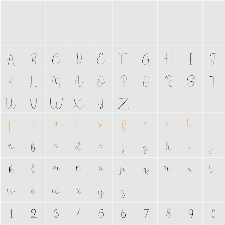 Signline Character Map