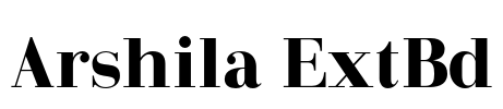 Arshila ExtBd Font Image